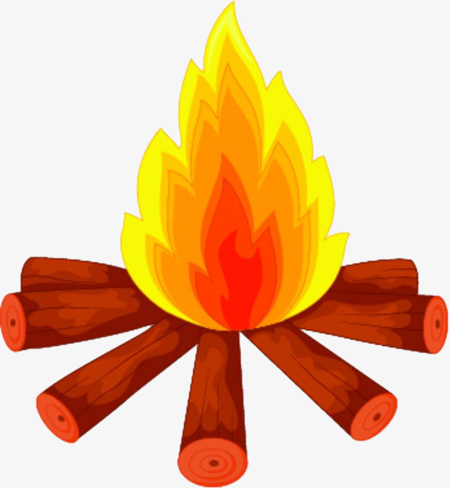 bonfire clipart firewood