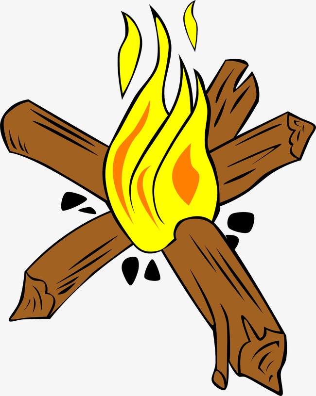 bonfire clipart firewood