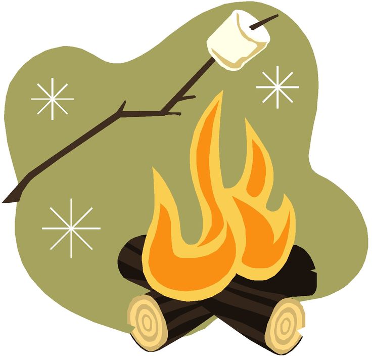 Camp fire pencil and. Marshmallow clipart roasting