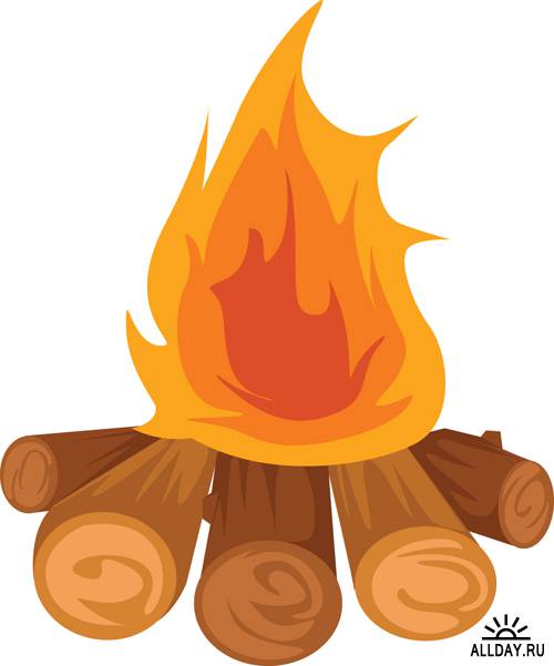 bonfire clipart simple