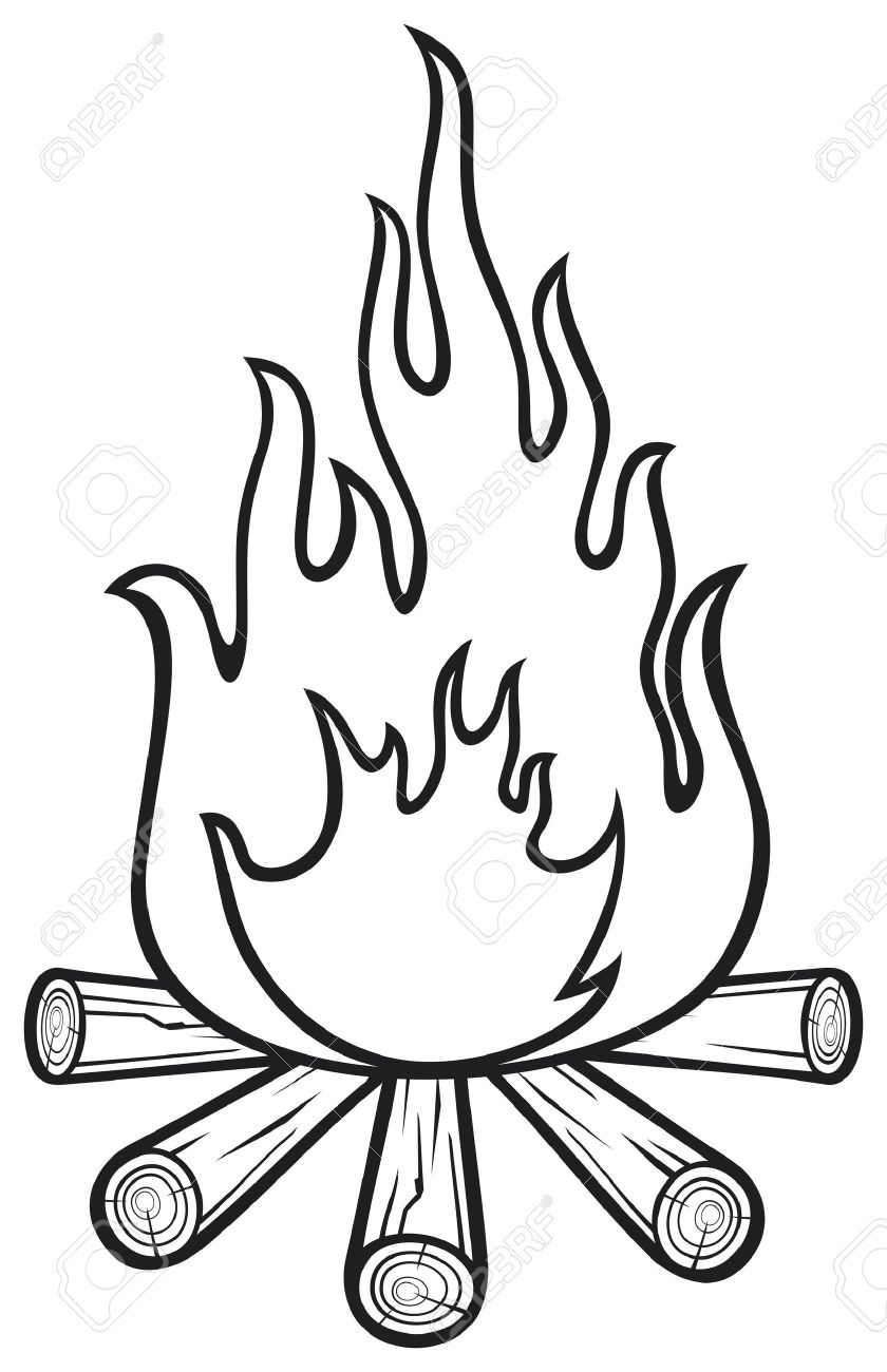flame clipart drawn
