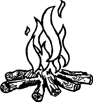 campfire clipart sketch