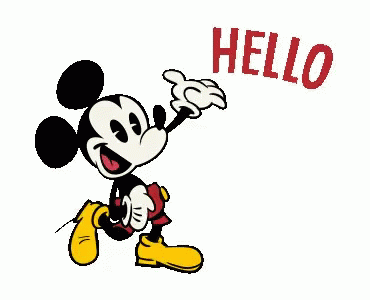 Disney gif mickeymouse hello. Boobs clipart mickey mouse