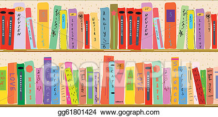 Stock illustration shelf funny. Book clipart banner