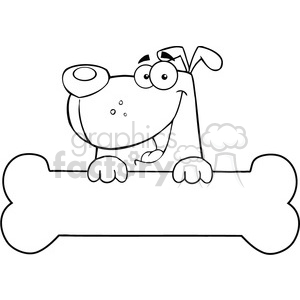 Royalty free cartoon dog. Book clipart banner