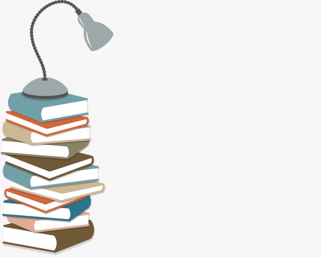 Book clipart banner. Books and lamp material