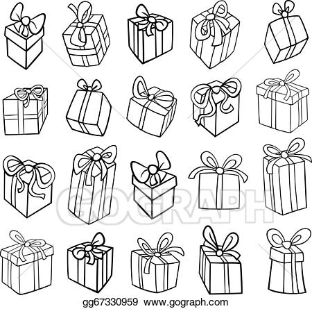 Vector art christmas or. Book clipart birthday
