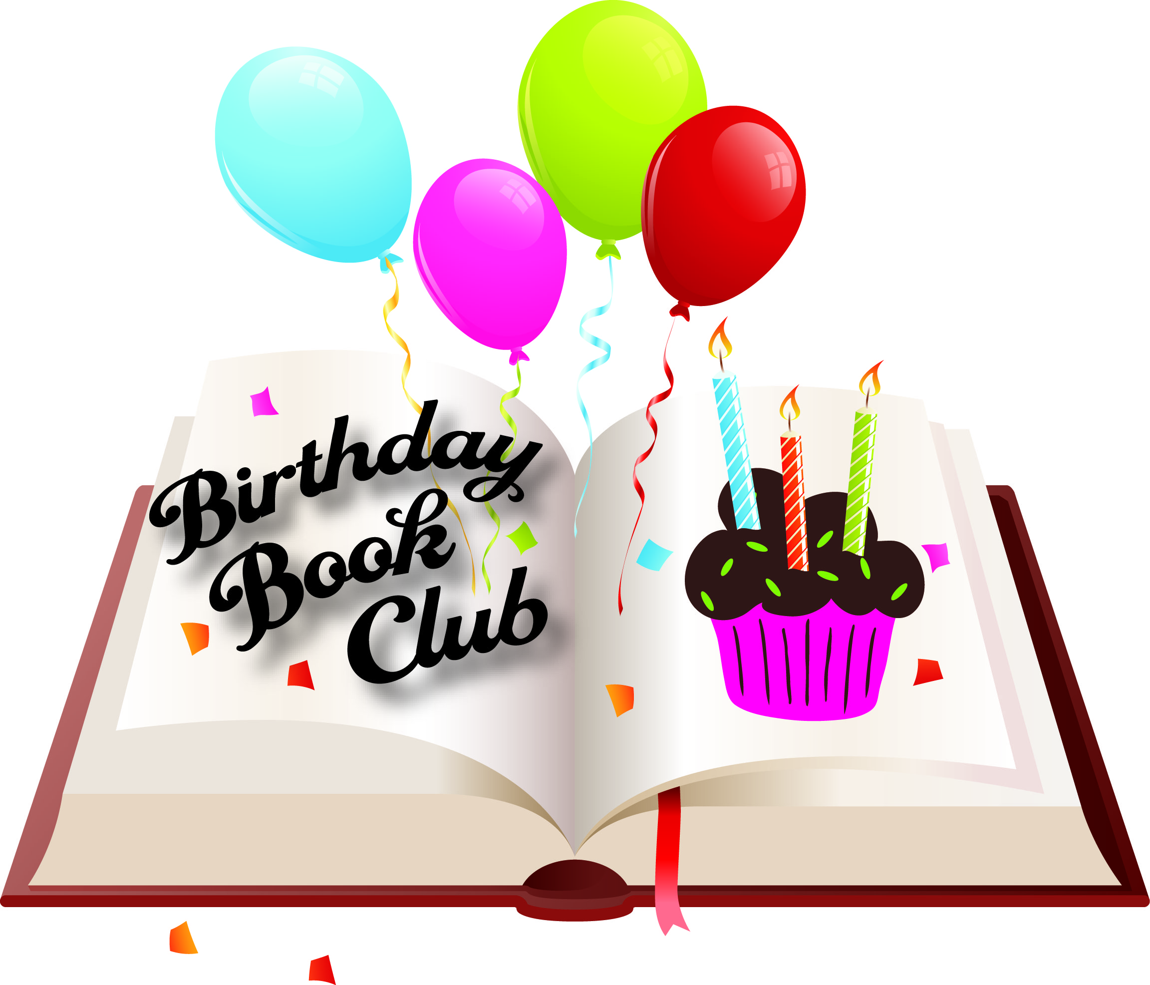 books clipart birthday