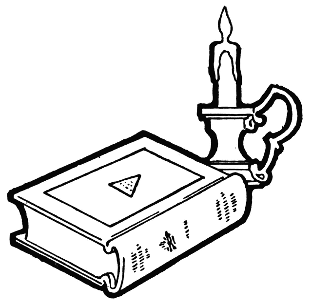 candle clipart book