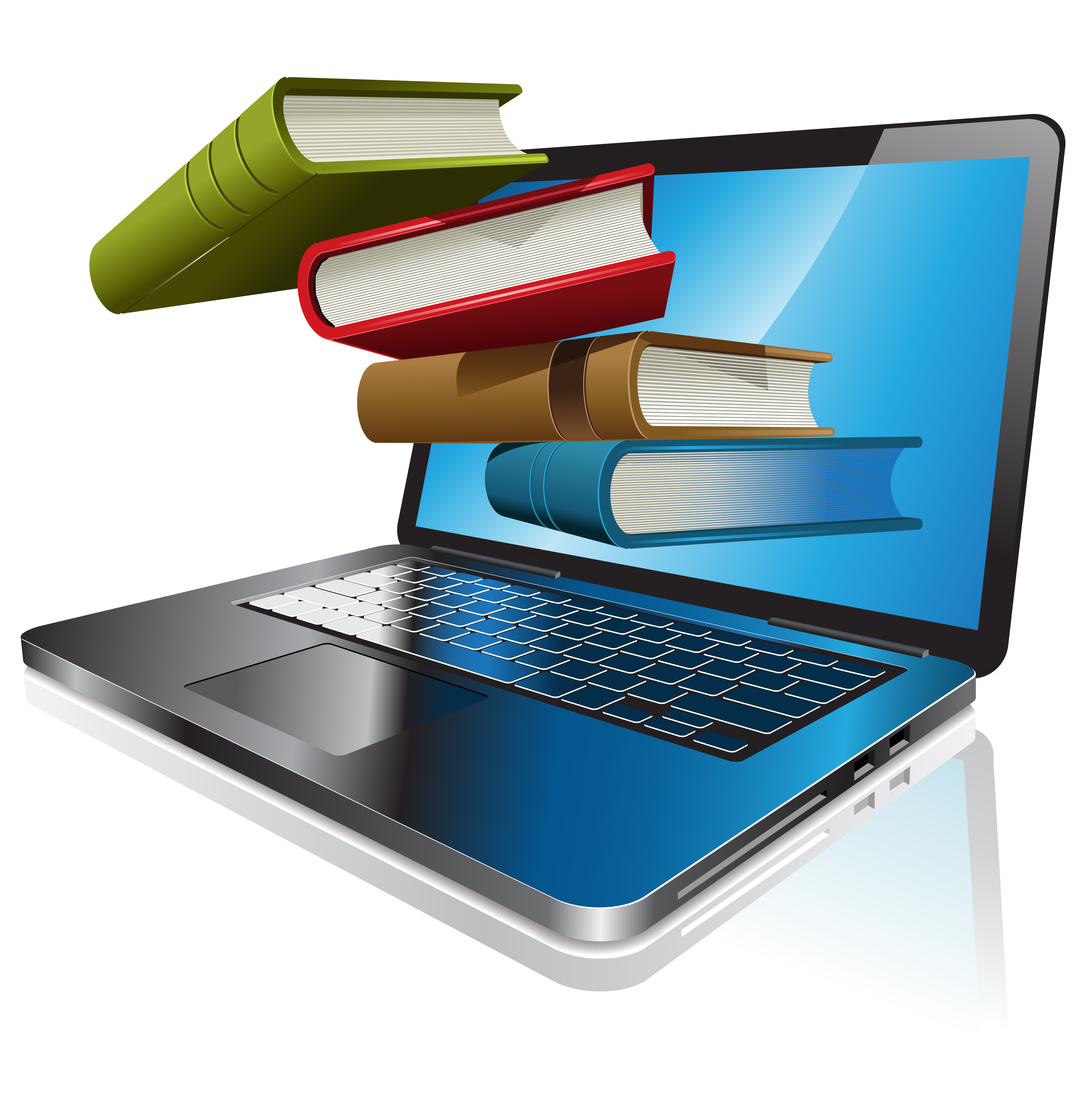  collection of and. Clipart books laptop