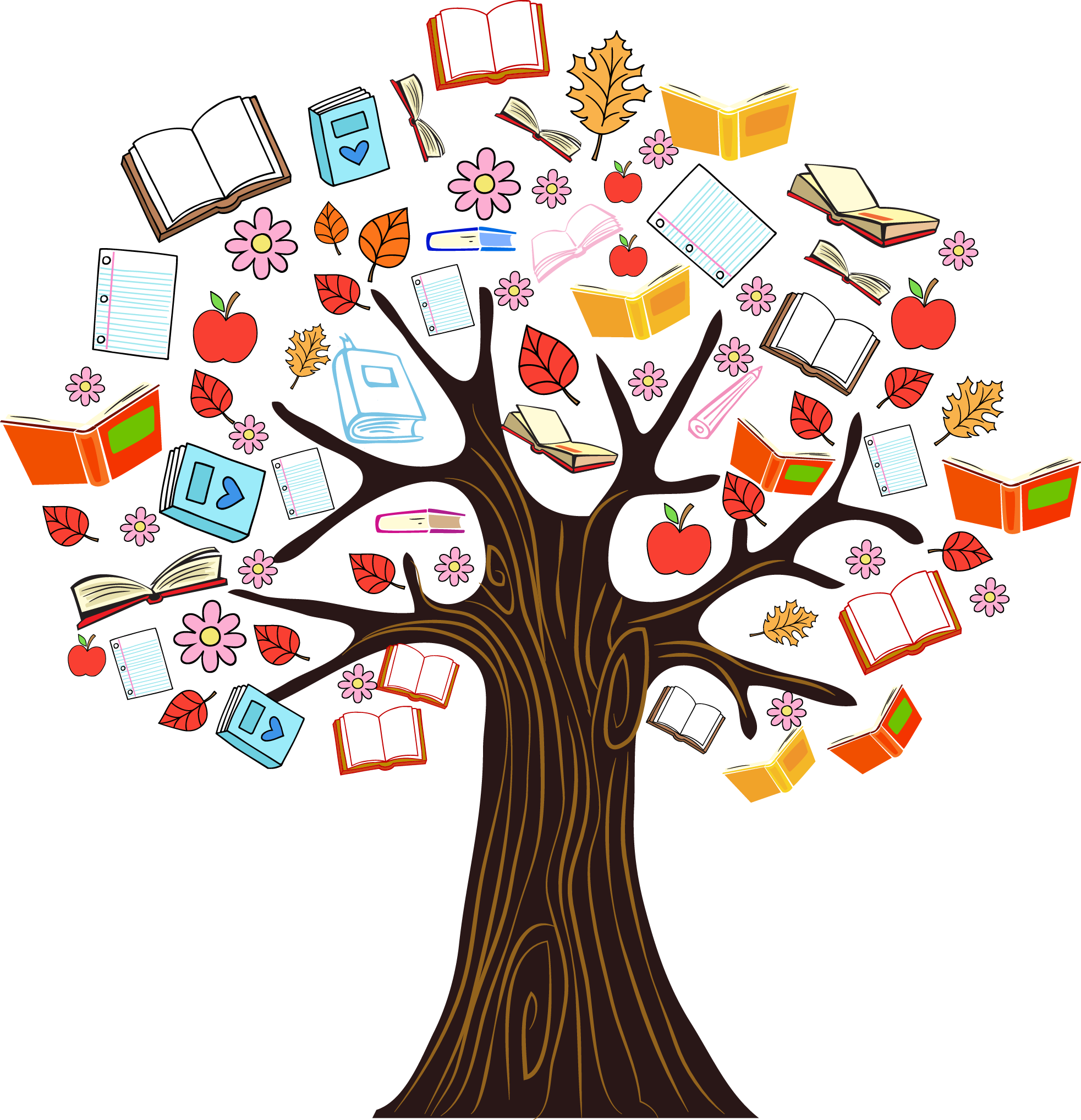 clipart tree book