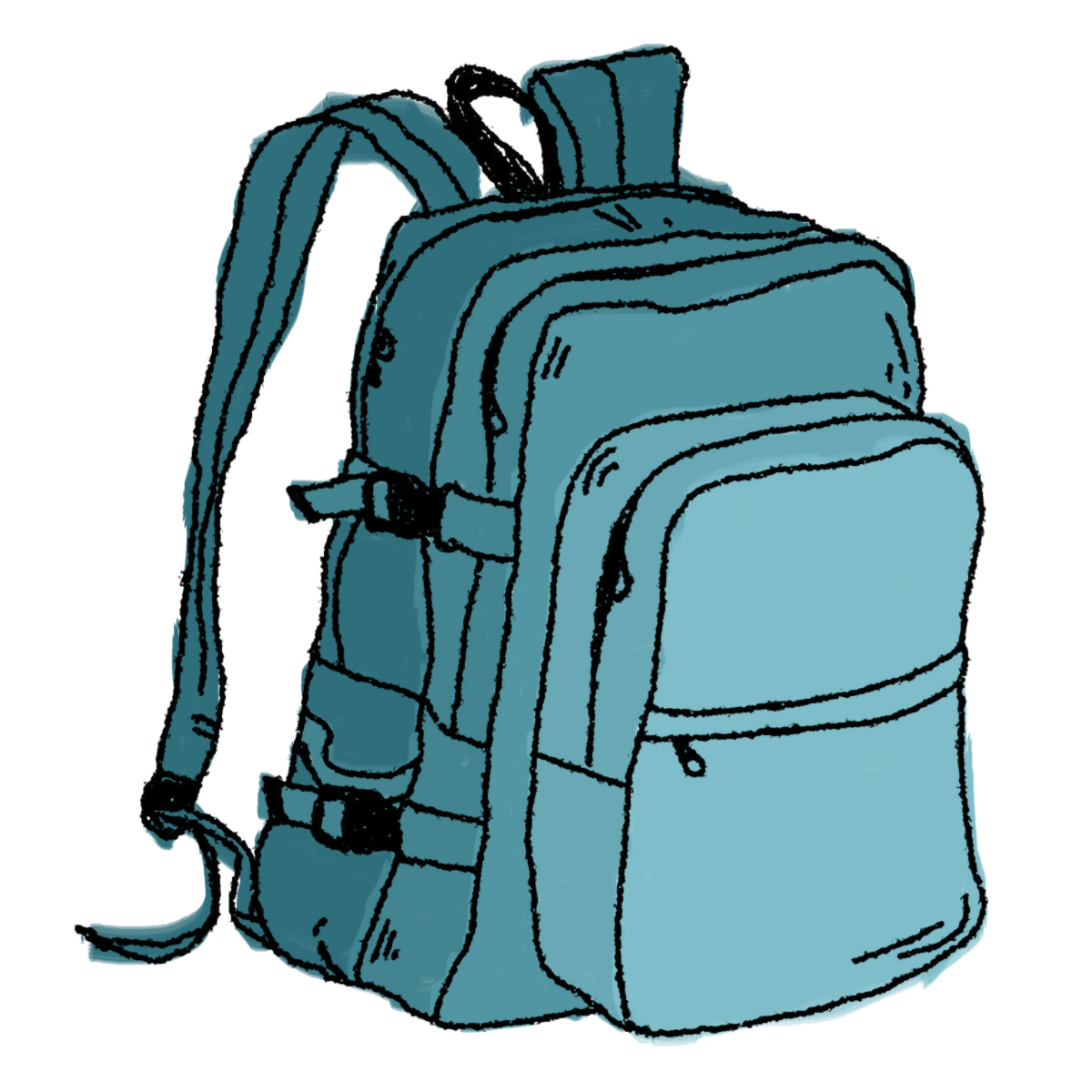 Backpack bag clip art. Bookbag clipart border