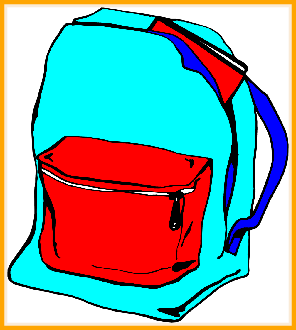 clipart homework backpack