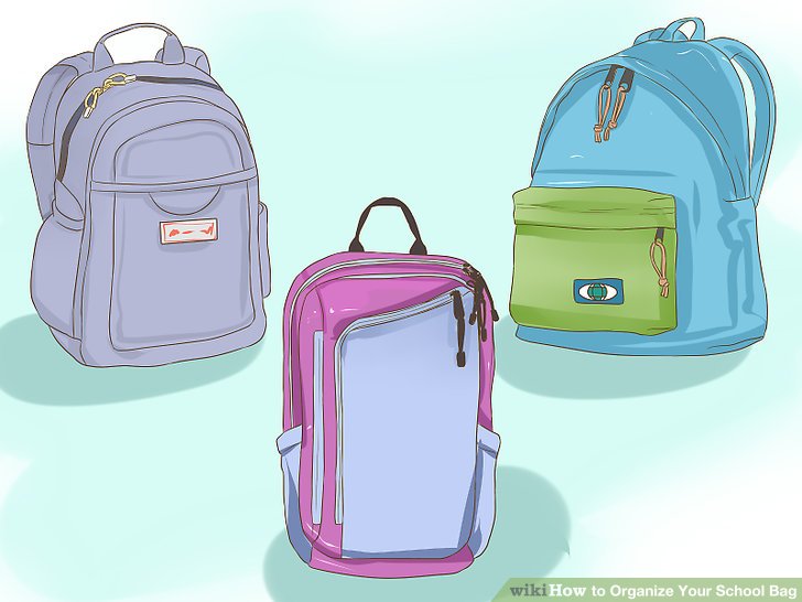 clipart backpack organized backpack