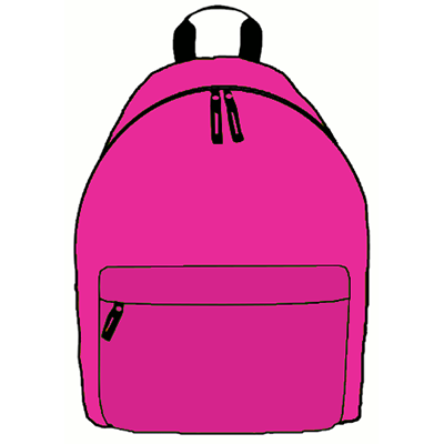bookbag clipart pink backpack