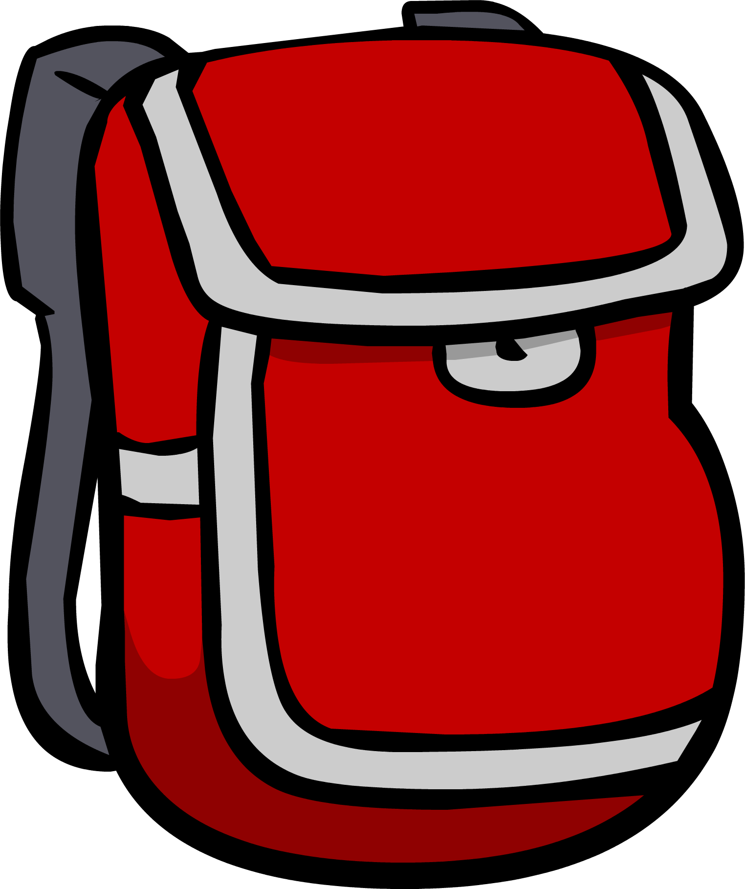 Backpack club penguin rewritten. Bookbag clipart red