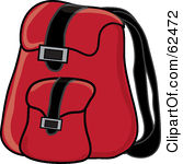 Bookbag red backpack