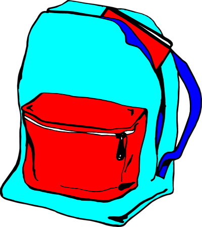 bookbag clipart red backpack