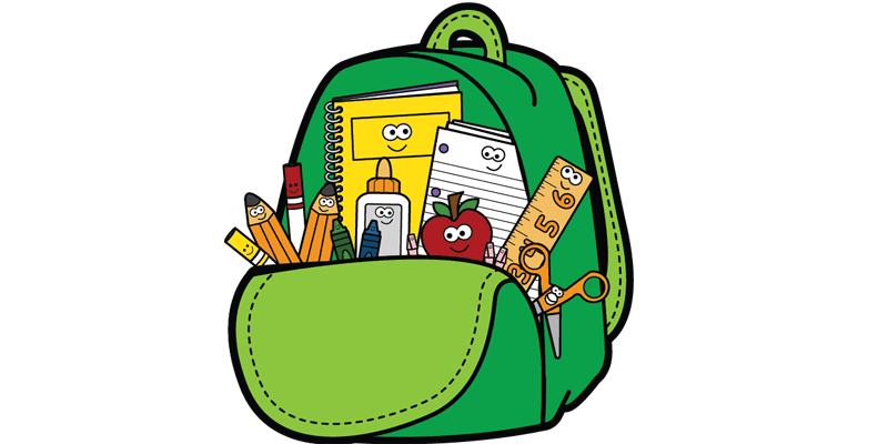 clipart backpack school bag