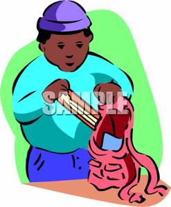 Bookbag clipart thing. A little african american