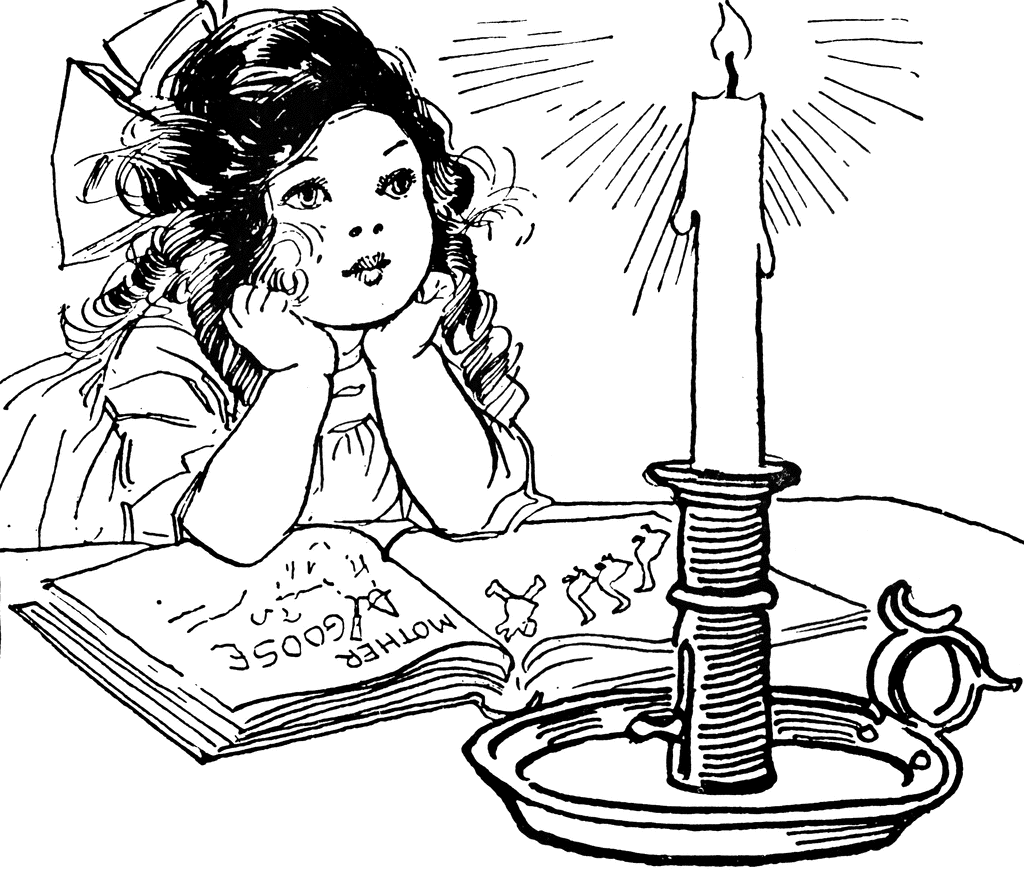 books clipart candle