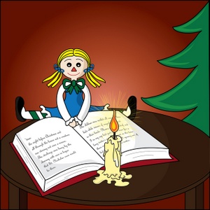 Book clipart candle. Free christmas image scene