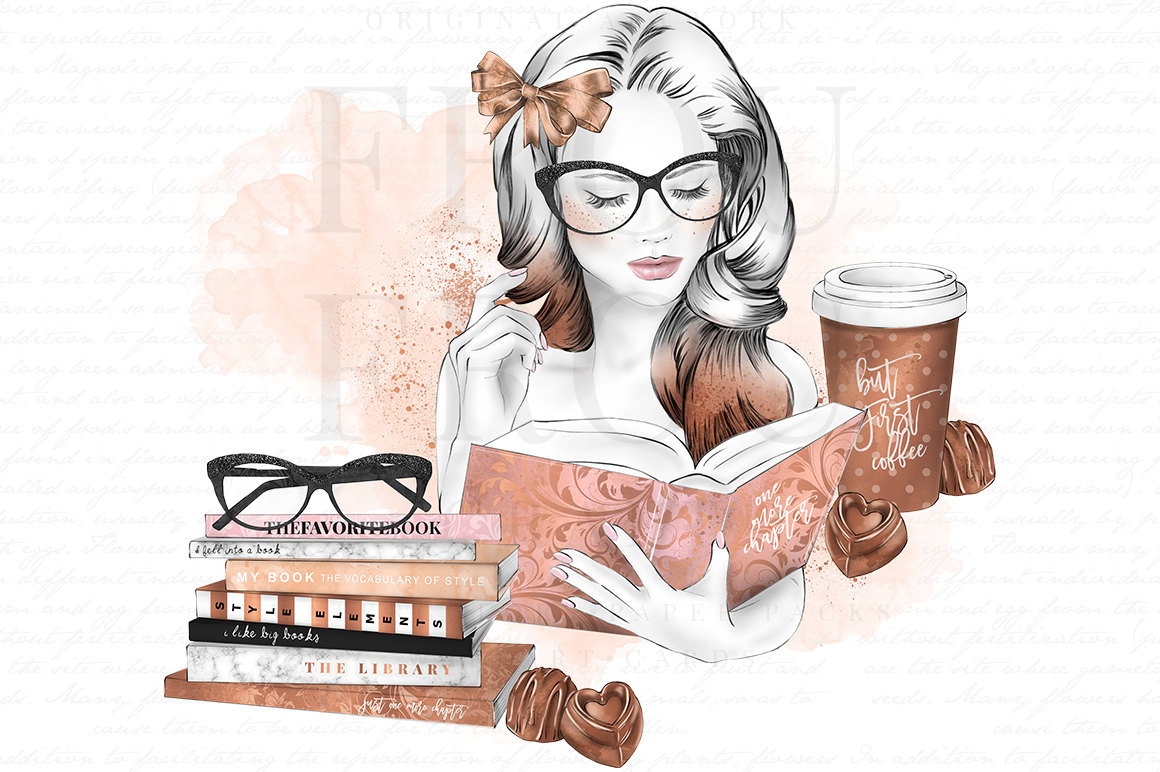 Books clipart coffee. Clip art fashion illustration