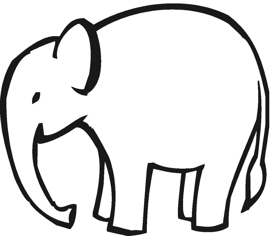 Books clipart elephant. Easy coloring page elephants