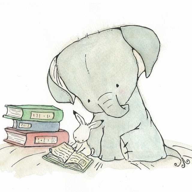 books clipart elephant