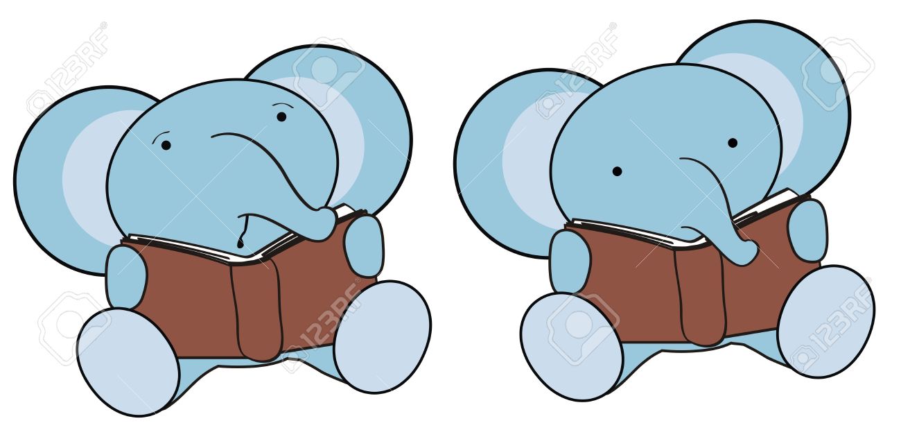 books clipart elephant