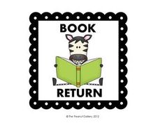 How cute is this. Books clipart label