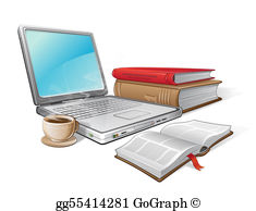 books clipart laptop