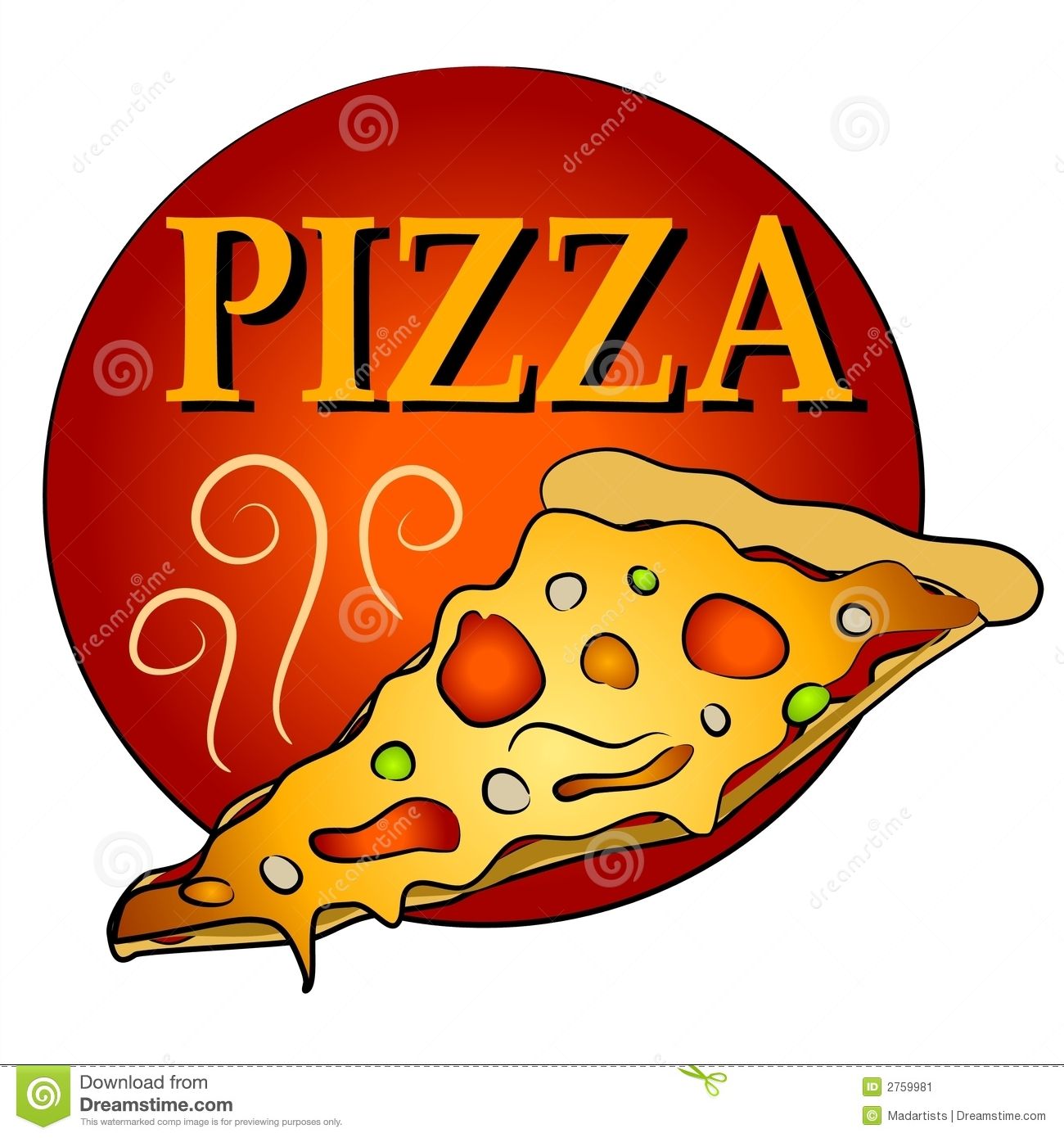 italian clipart slice pizza