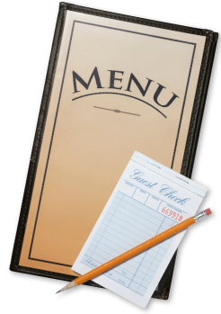 menu clipart book