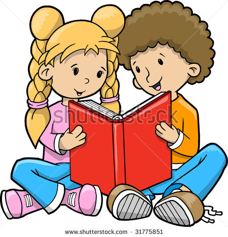 clipart books reading