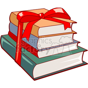 books clipart ribbon