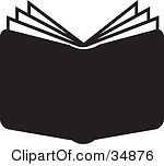 Books clipart silhouette. Book at getdrawings com