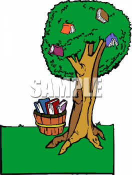 books clipart tree