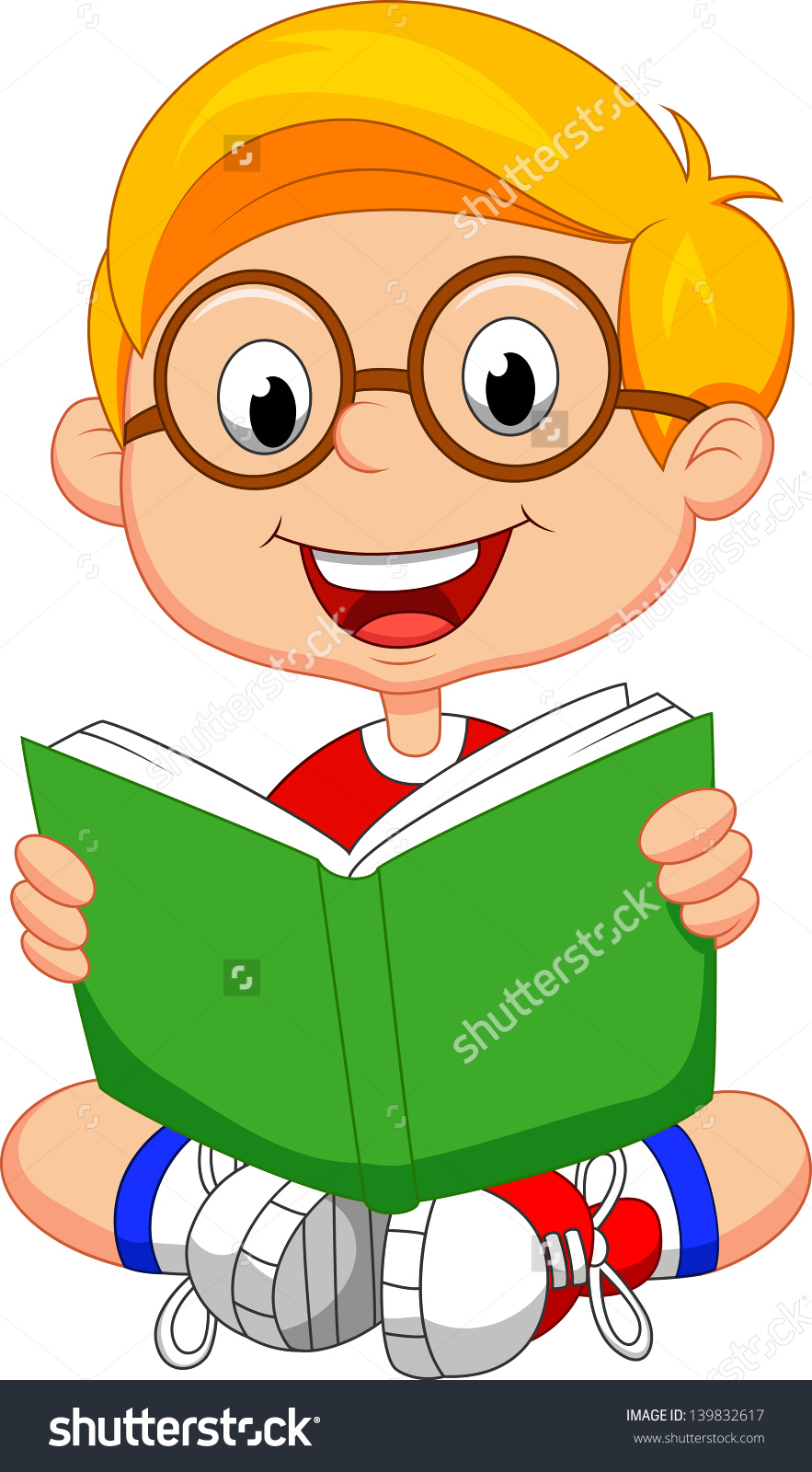 Boy with book free. Books clipart vector