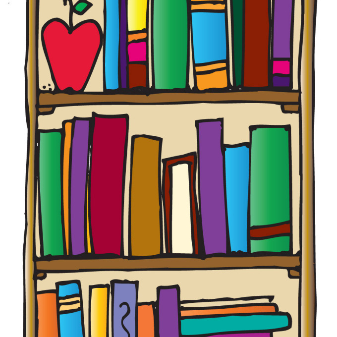 Of bookshelves vector illustration. Bookshelf clipart arranged