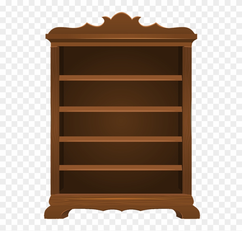 Furniture empty bookcase pencil. Bookshelf clipart bookself