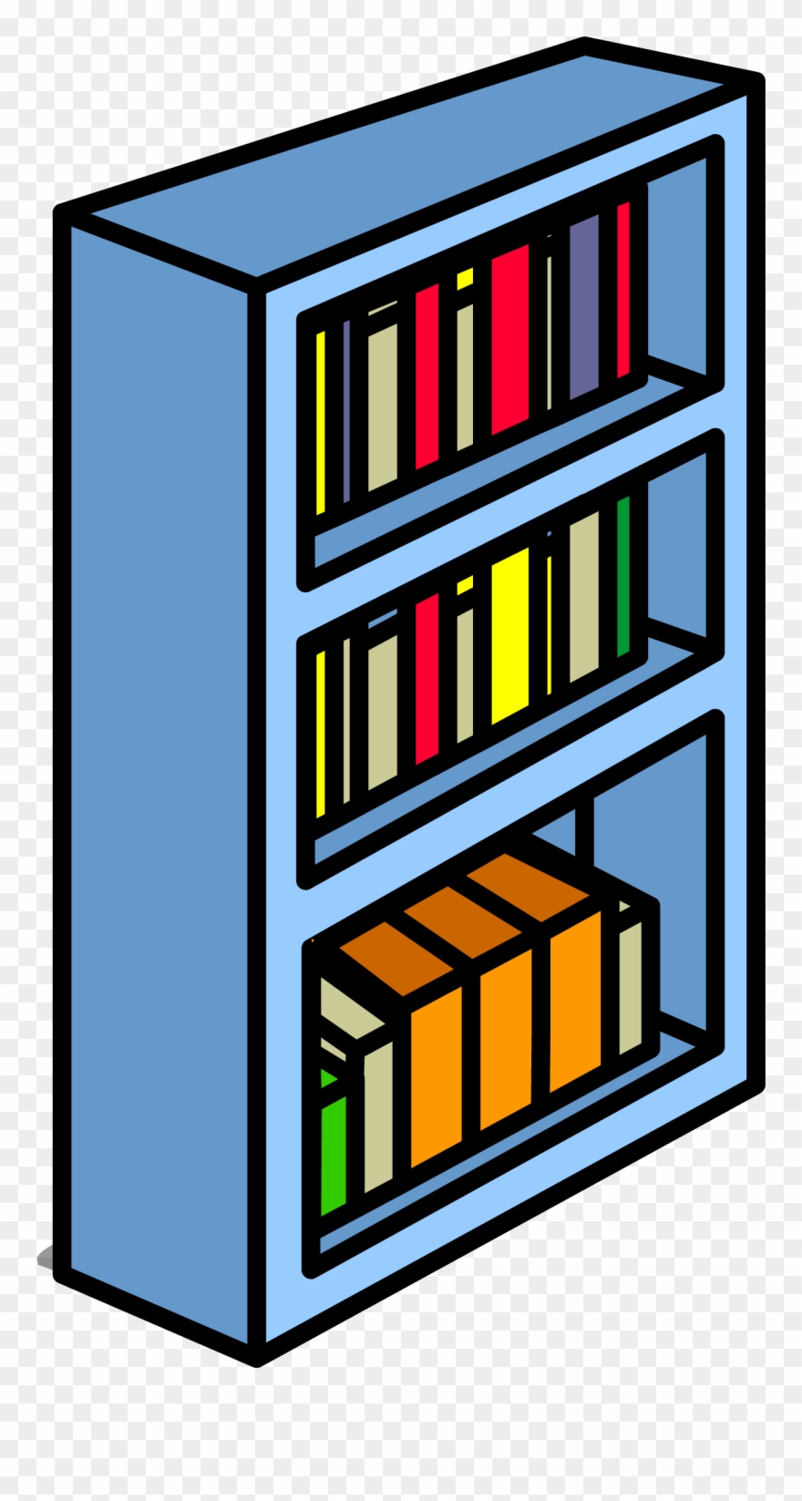 Bookshelf clipart bookself. Furniture png download 