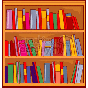 bookshelf clipart bookself