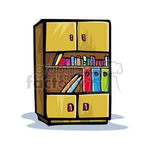 bookshelf clipart cabinet