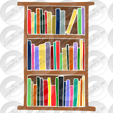 Bookshelf clipart classroom. Stencil for therapy use