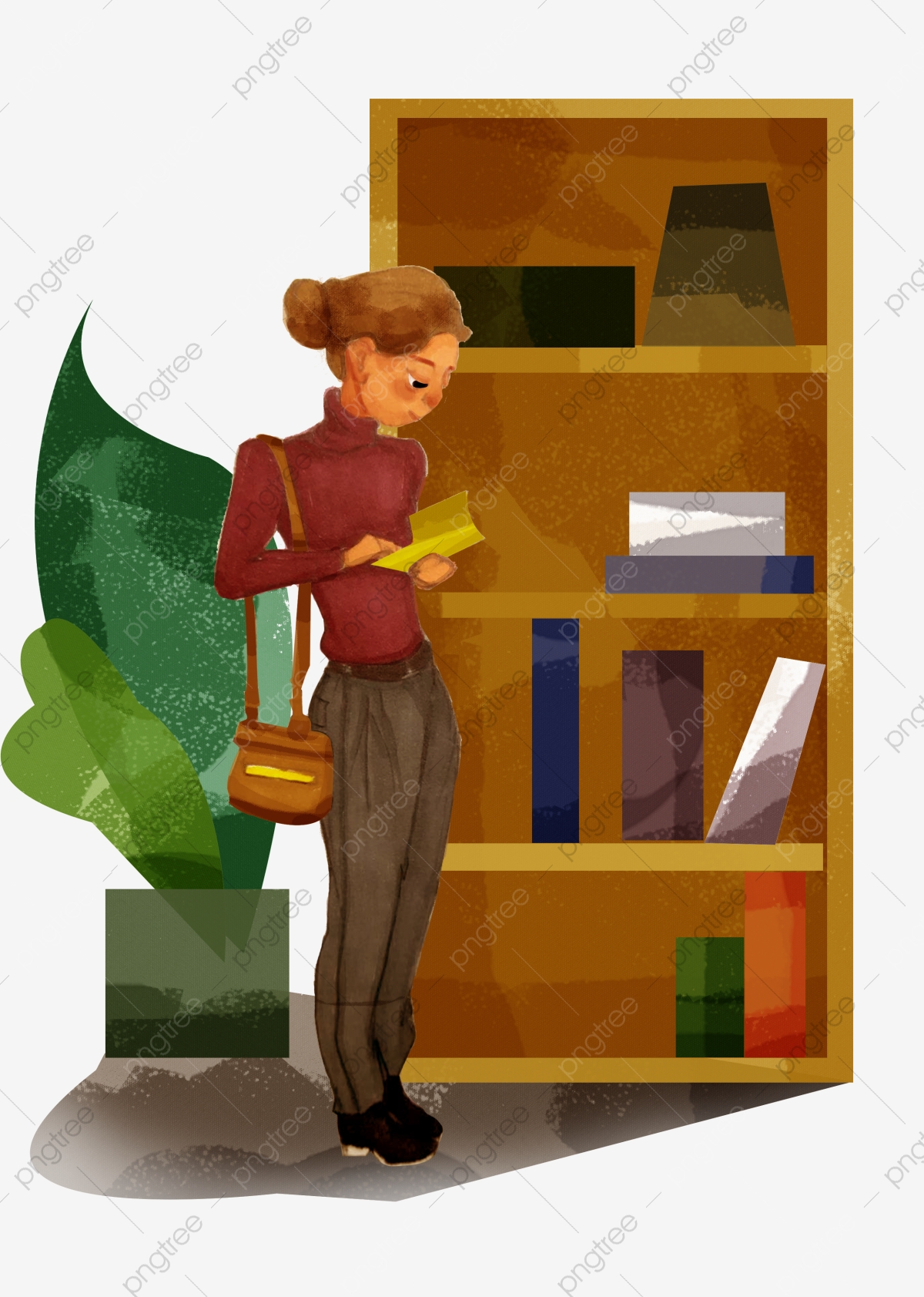 Bookshelf clipart home library. Character reading corner of