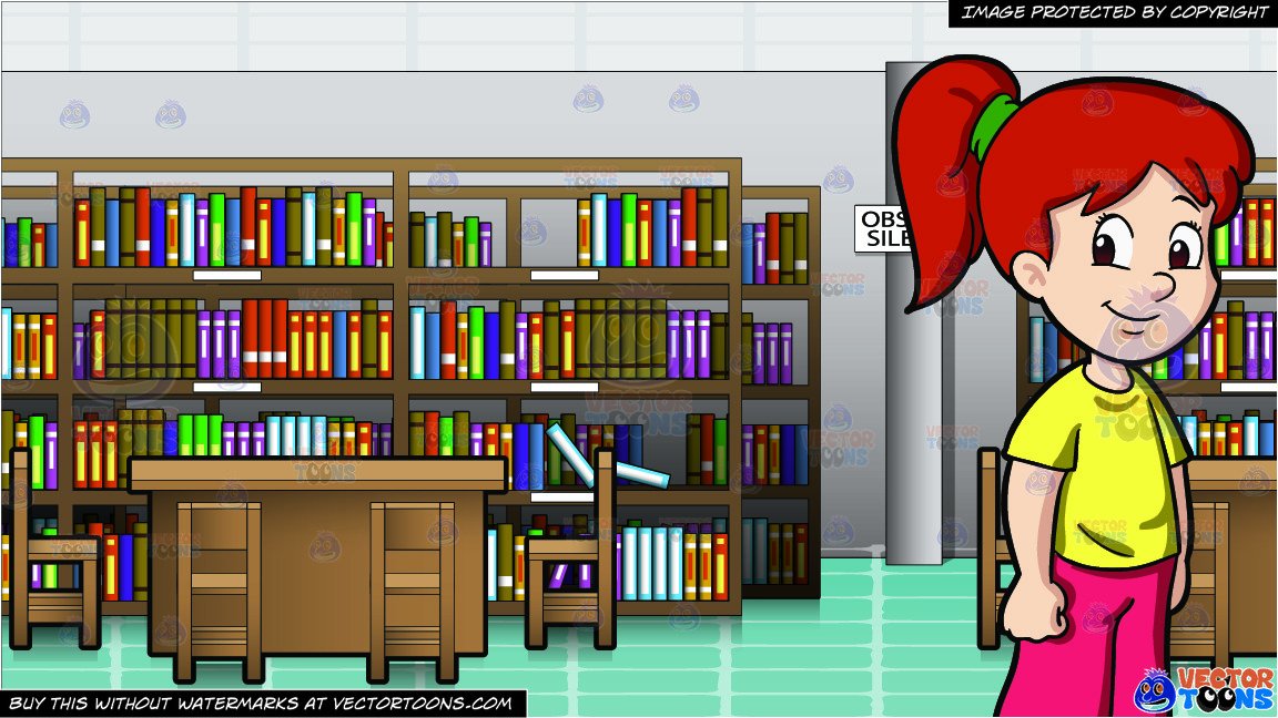 A sporty girl and. Bookshelf clipart middle school