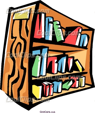 bookshelf clipart neat