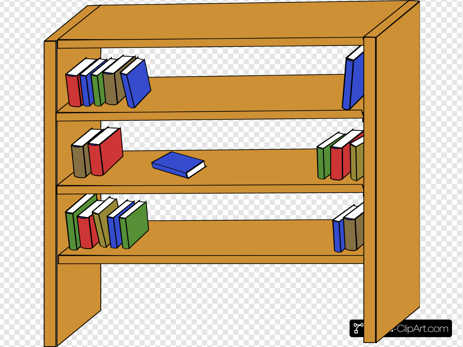 bookshelf clipart svg