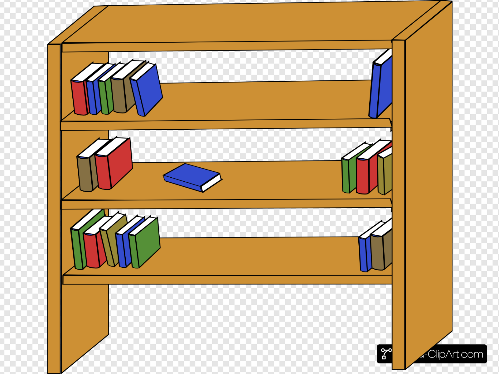 Bookshelf clipart svg. Clip art icon and